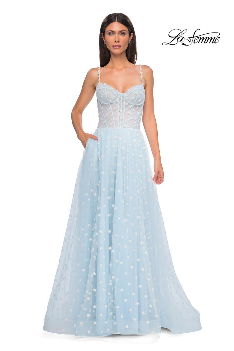 La Femme Dress 32716 - Light Blue
