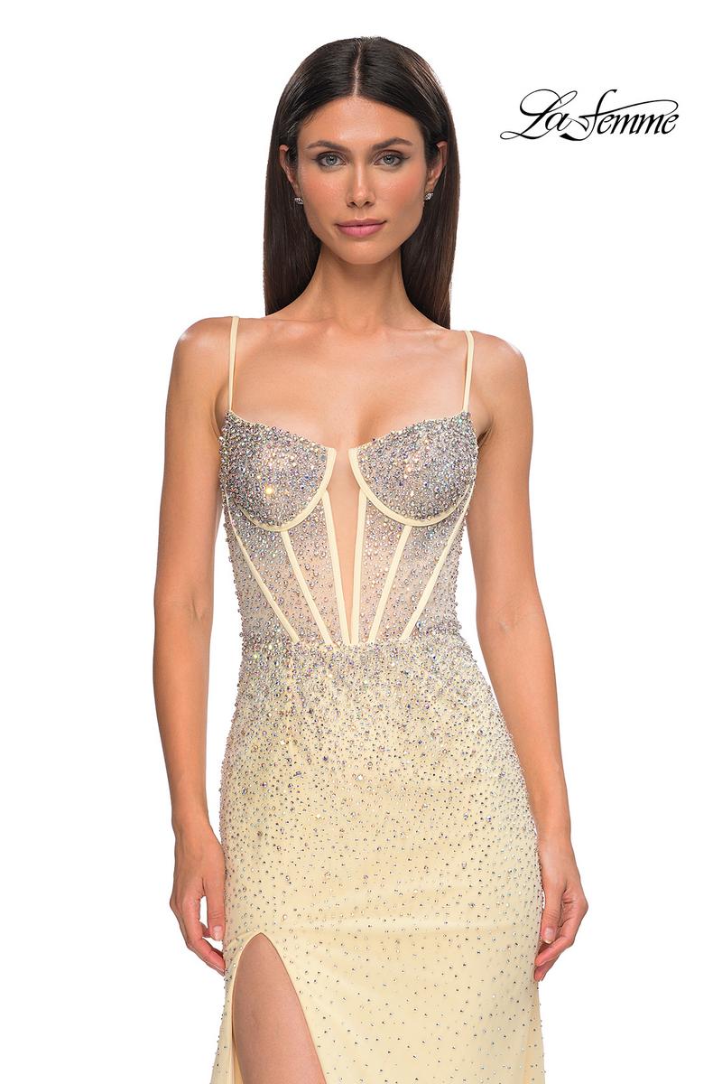 La Femme Dress 32717 - Pale Yellow