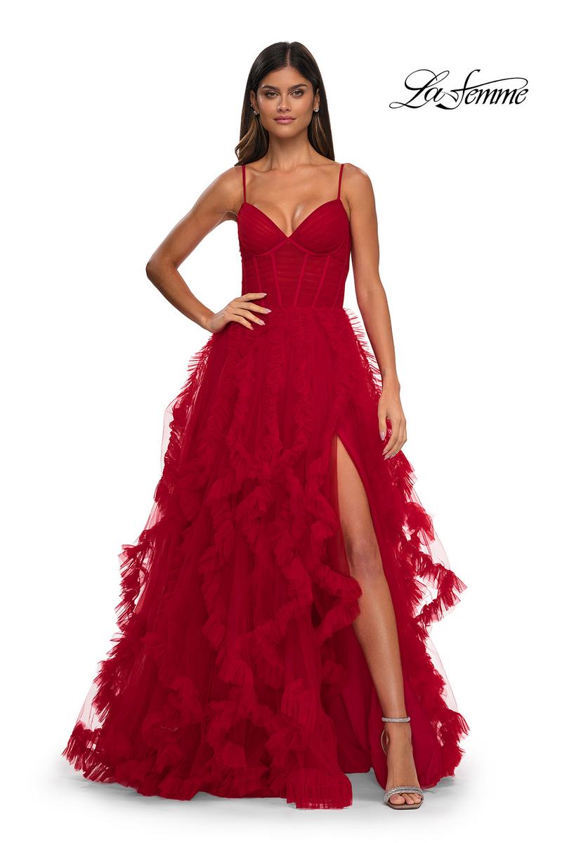 La Femme Dress 32719 - Red