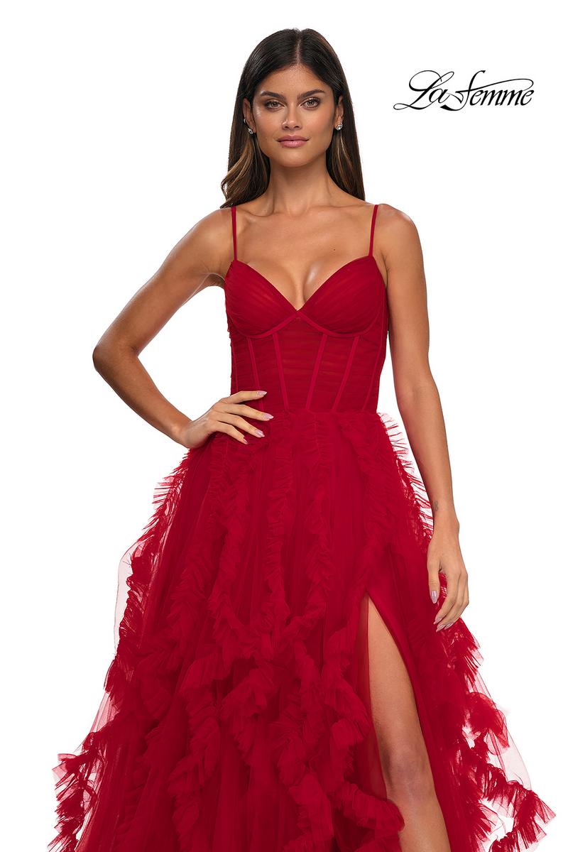 La Femme Dress 32719 - Red