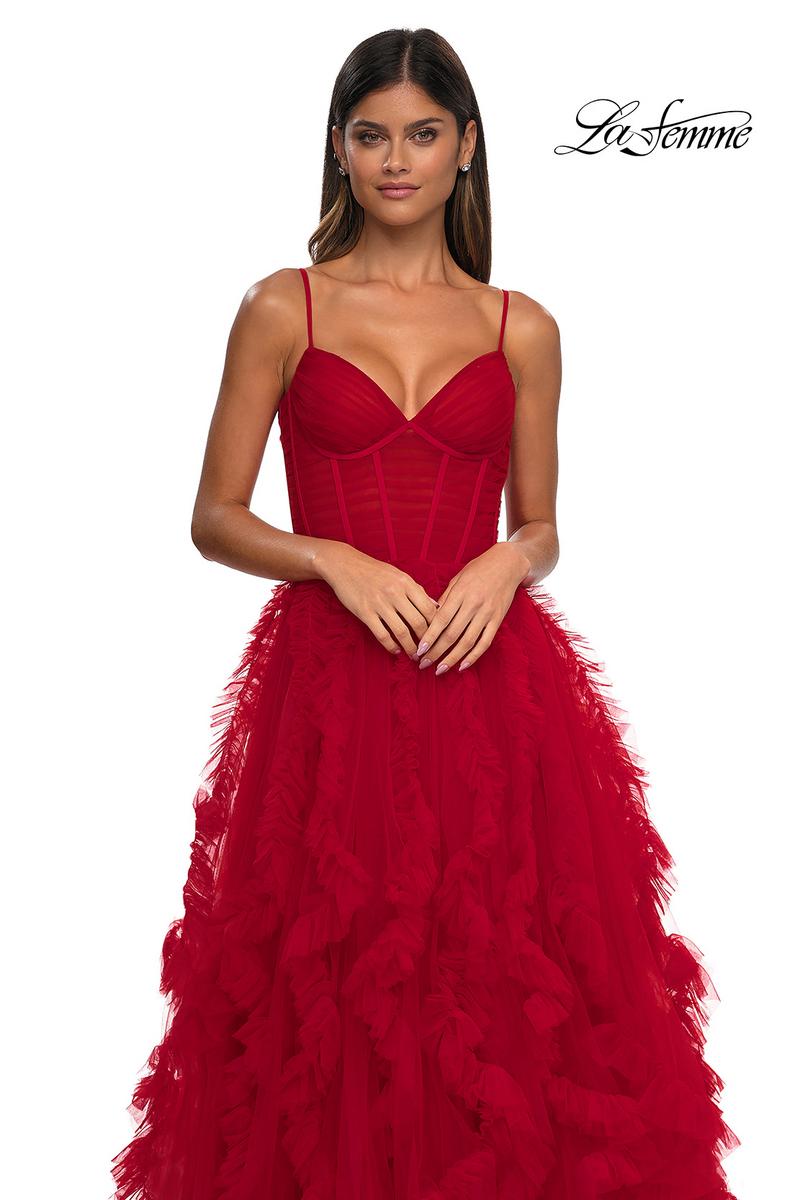 La Femme Dress 32719 - Red