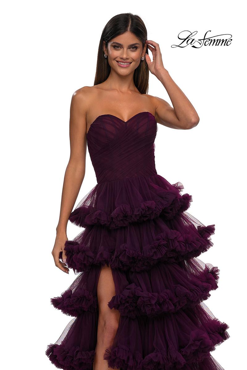 La Femme Dress 32721 - Dark Berry