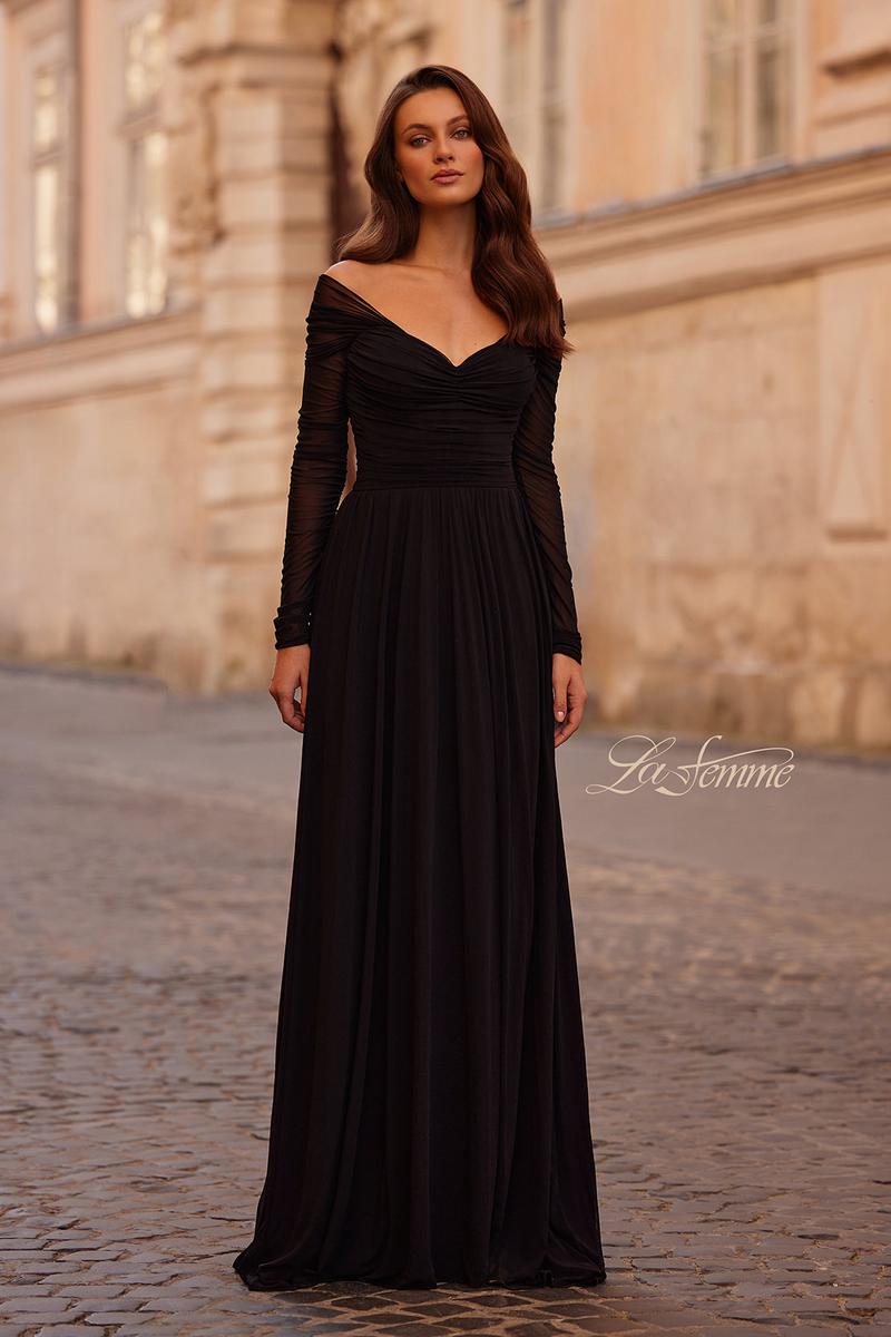 La Femme Evening Dress 32722 - Black