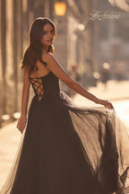 La Femme Dress 32731 - Black