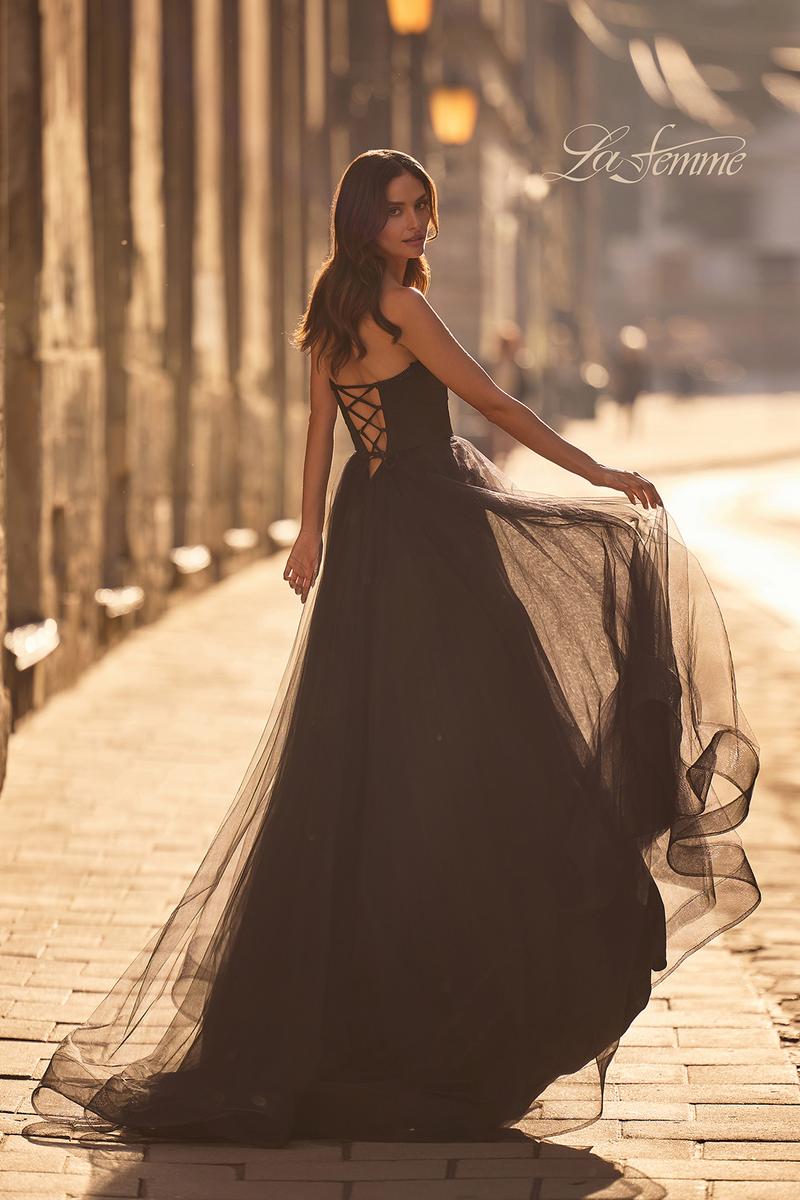La Femme Dress 32731 - Black
