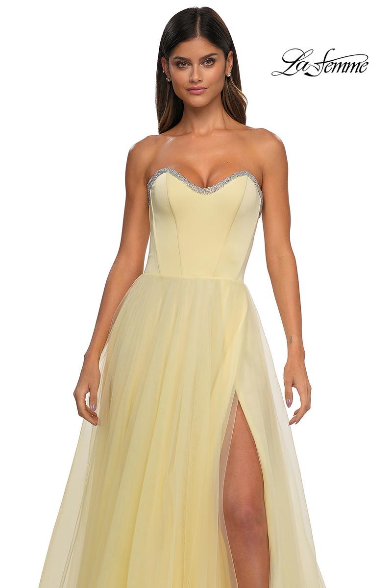 La Femme Dress 32731 - Pale Yellow