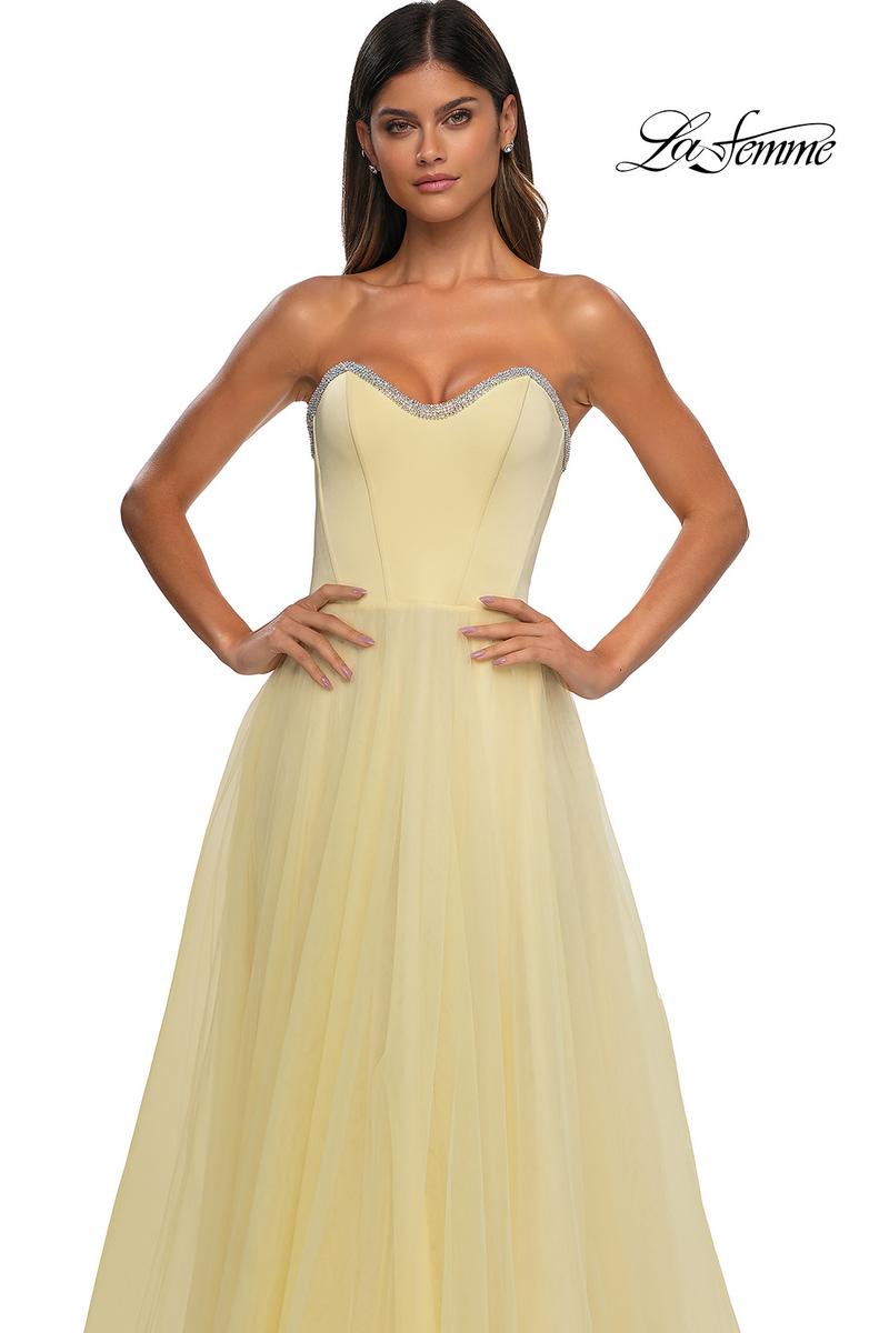 La Femme Dress 32731 - Pale Yellow