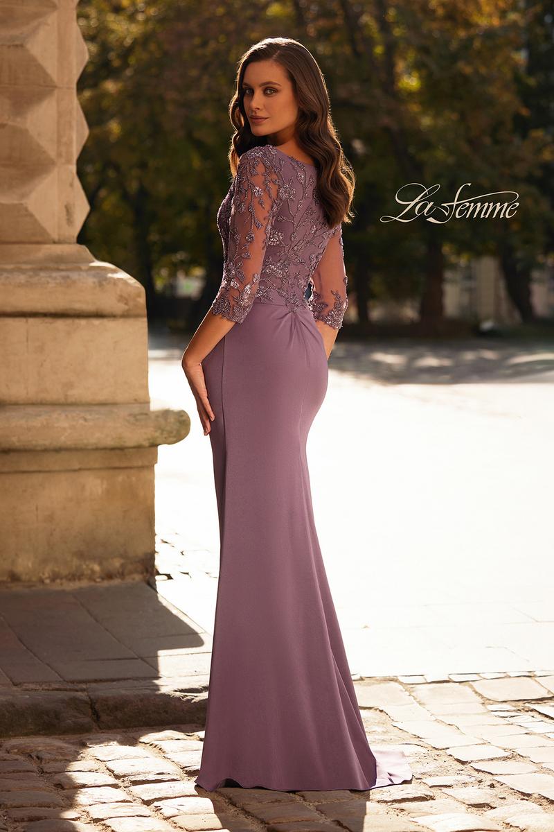La Femme Evening Dress 32738 - Dusty Purple