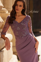 La Femme Evening Dress 32738 - Dusty Purple