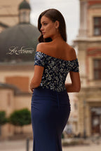 La Femme Evening Dress 32739 - Navy