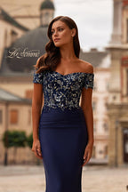 La Femme Evening Dress 32739 - Navy