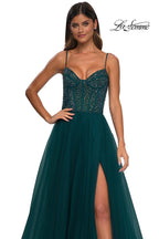 La Femme Dress 32754 - Dark Teal