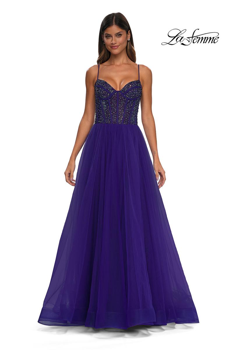 La Femme Dress 32754 - Royal Purple