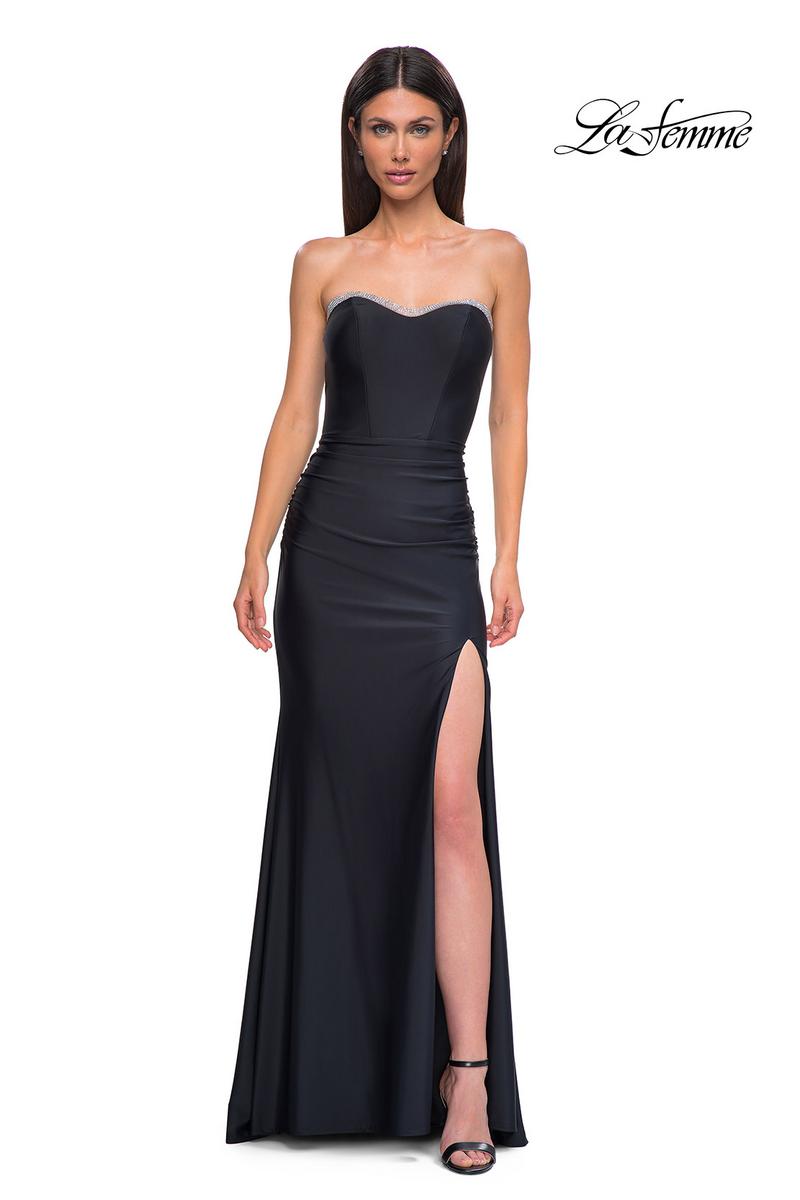 La Femme Dress 32756 - Black