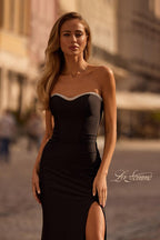 La Femme Dress 32756 - Black