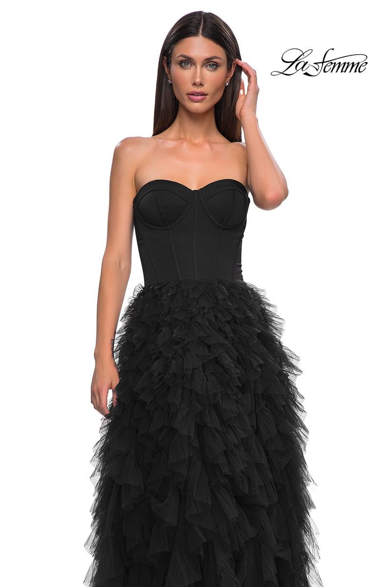 La Femme Dress 32760 - Black
