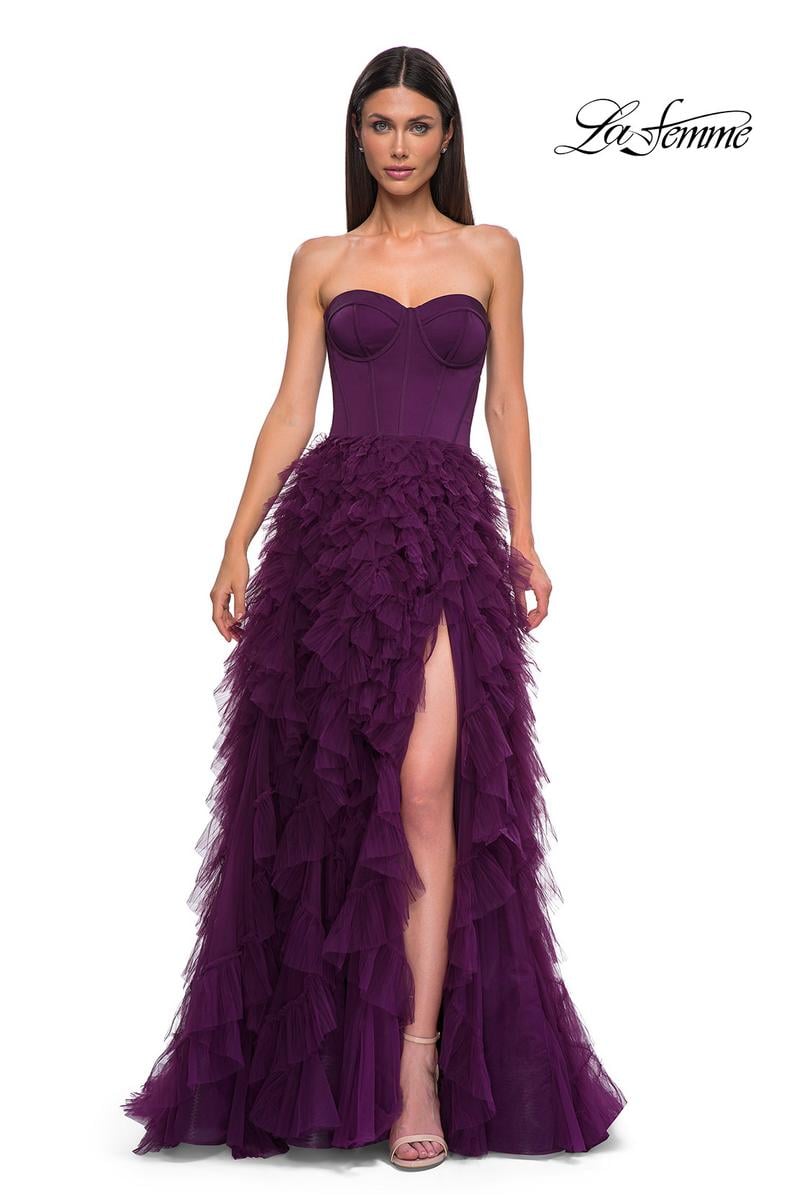 La Femme Dress 32760 - Dark Berry