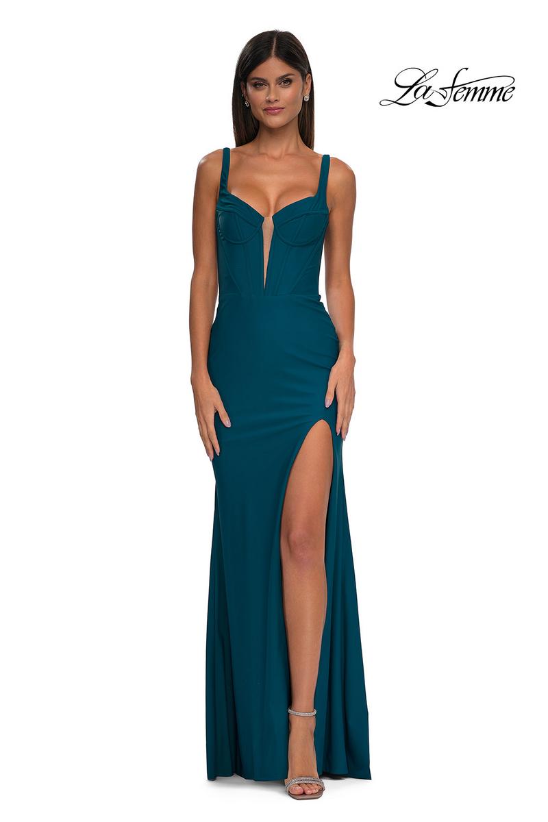 La Femme Dress 32763 - Dark Teal
