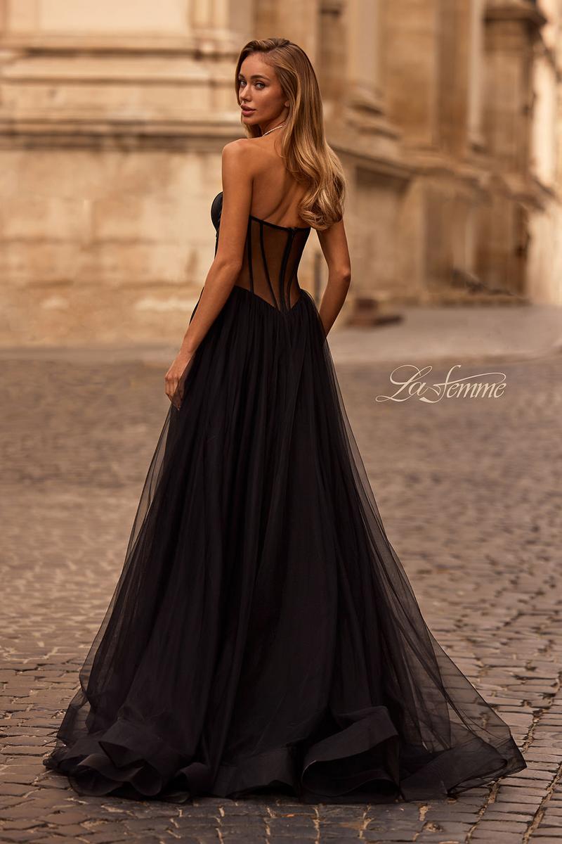 La Femme Dress 32771 - Black