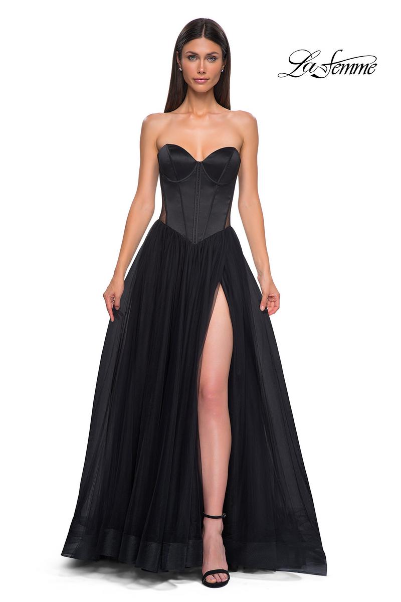 La Femme Dress 32771 - Black