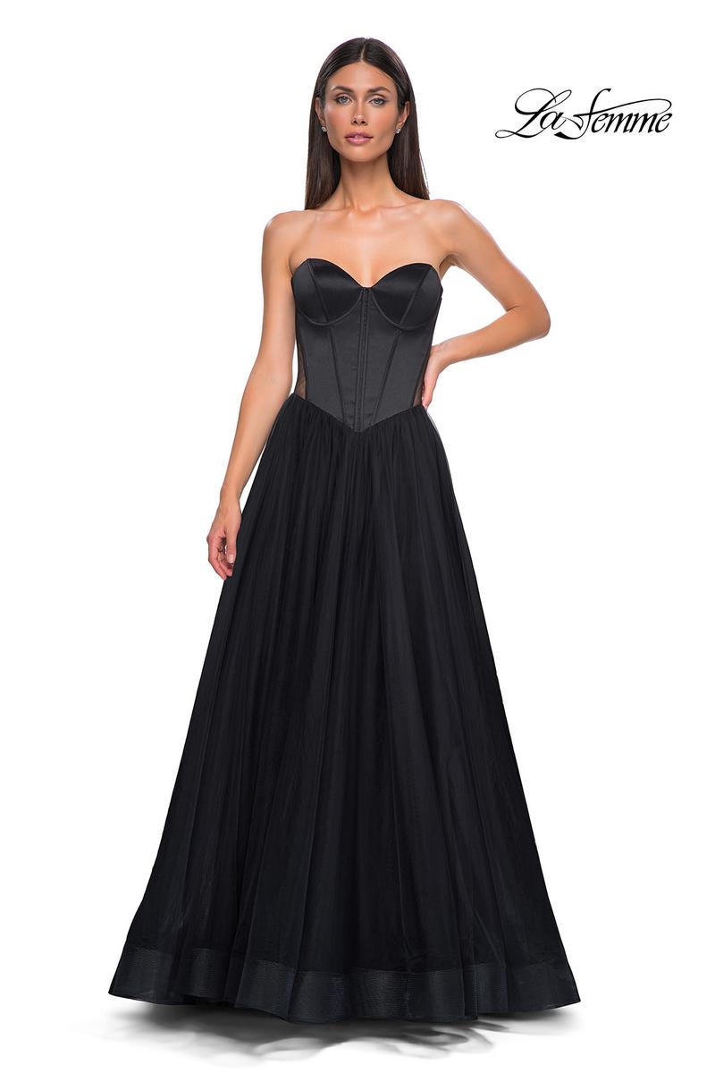 La Femme Dress 32771 - Black