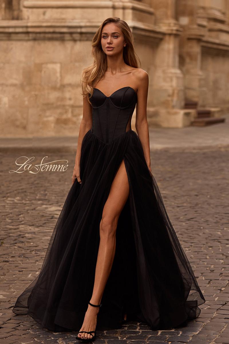 La Femme Dress 32771 - Black