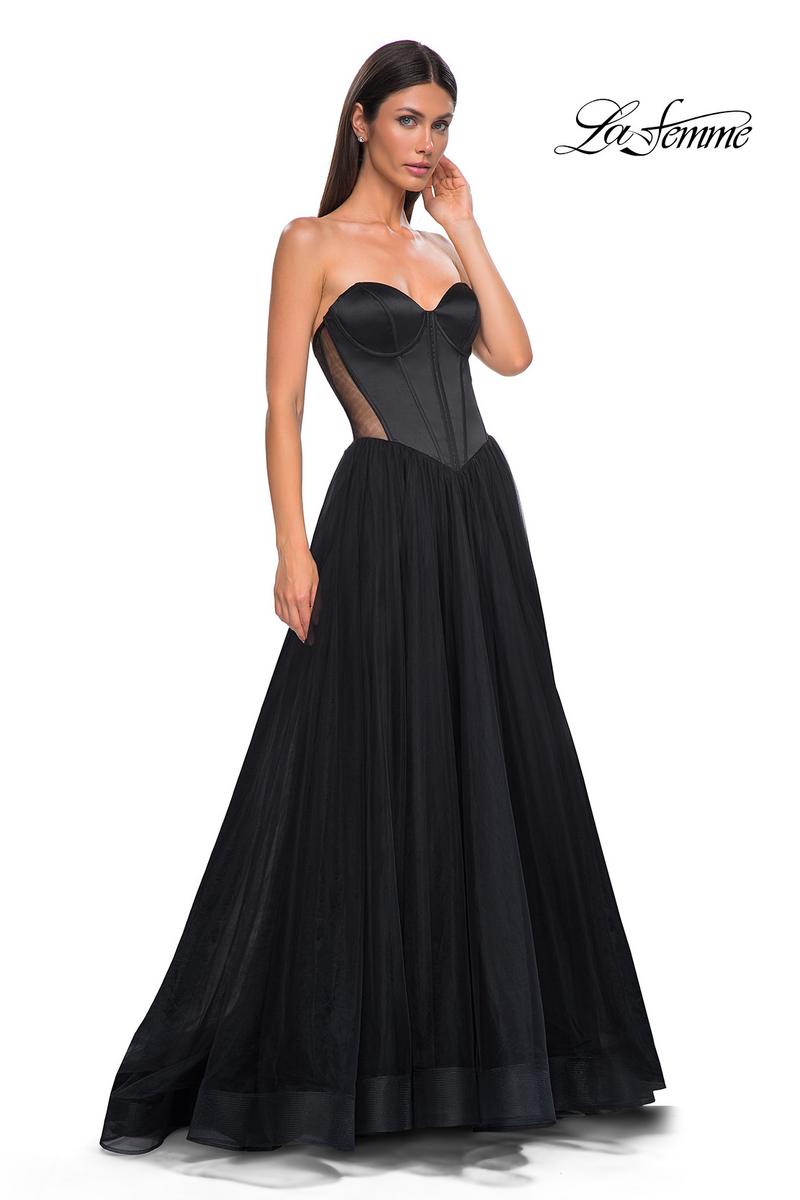 La Femme Dress 32771 - Black