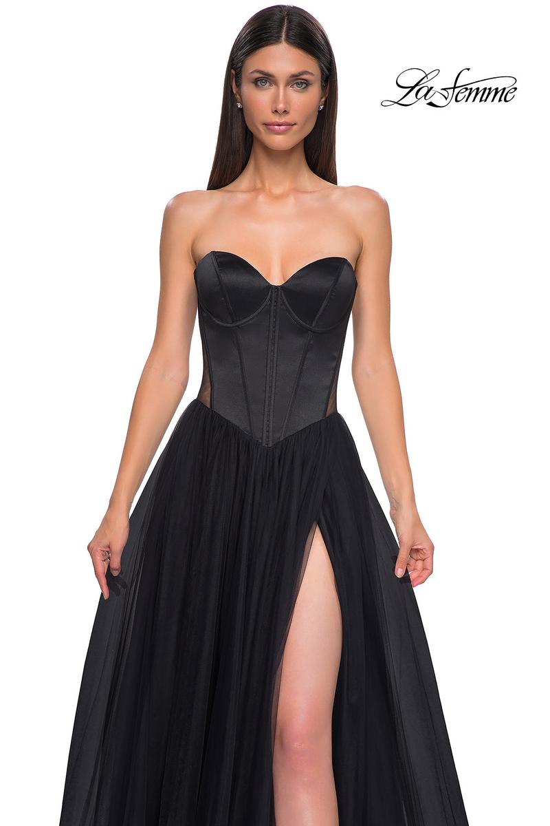 La Femme Dress 32771 - Black