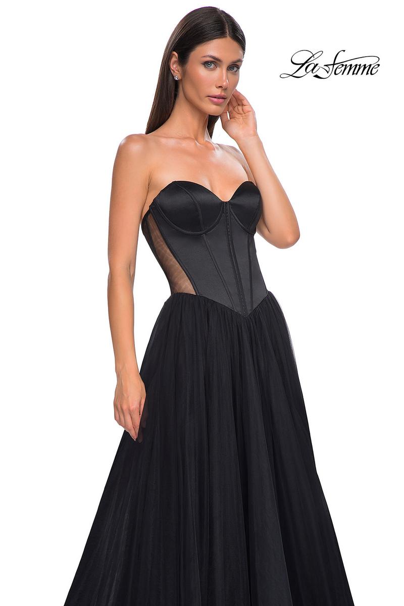 La Femme Dress 32771 - Black