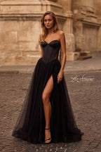 La Femme Dress 32771 - Black