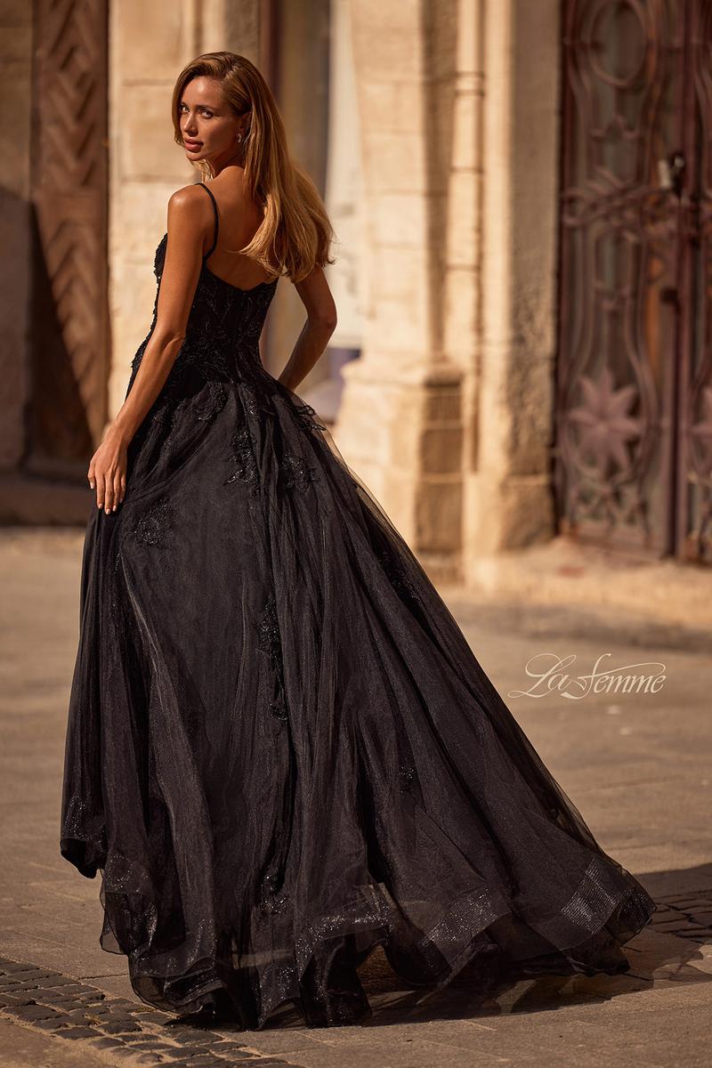 La Femme Dress 32781 - Black