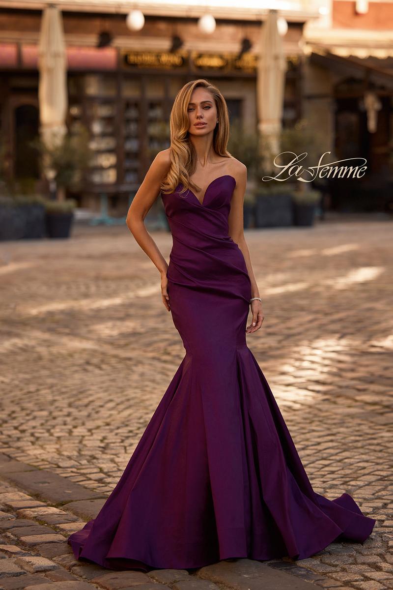 La Femme Dress 32791 - Dark Berry