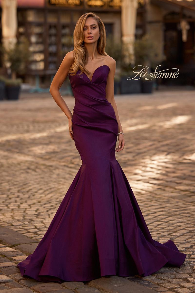 La Femme Dress 32791 - Dark Berry