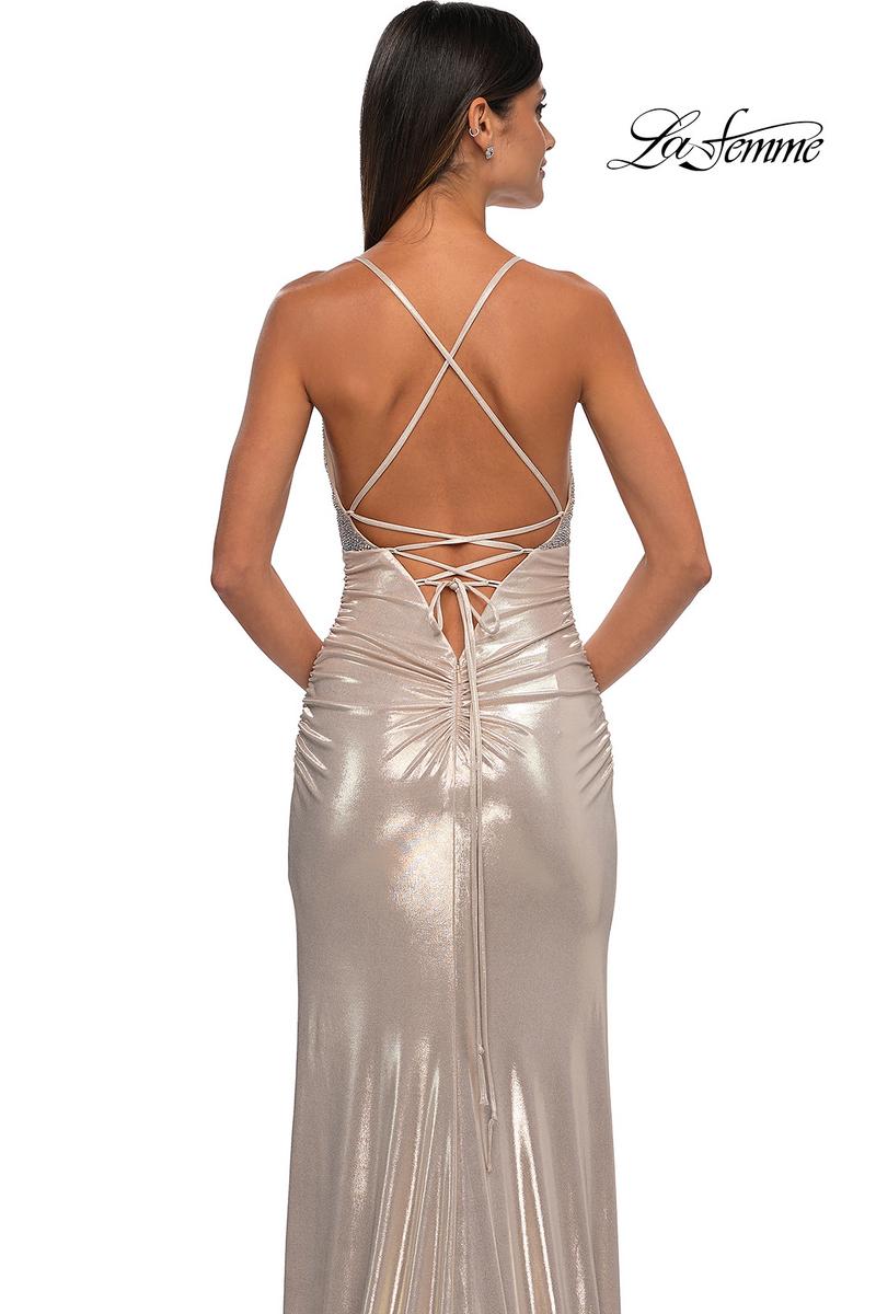 La Femme Dress 32793 - Light Gold