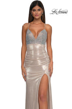 La Femme Dress 32793 - Light Gold
