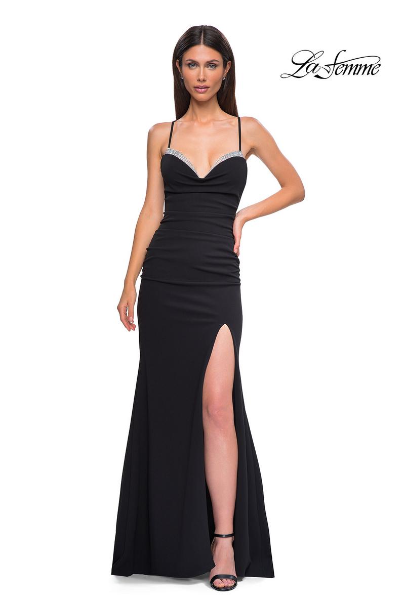 La Femme Dress 32802 - Black