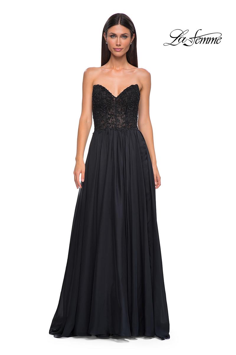 La Femme Dress 32804 - Black