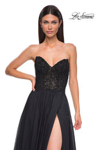 La Femme Dress 32804 - Black