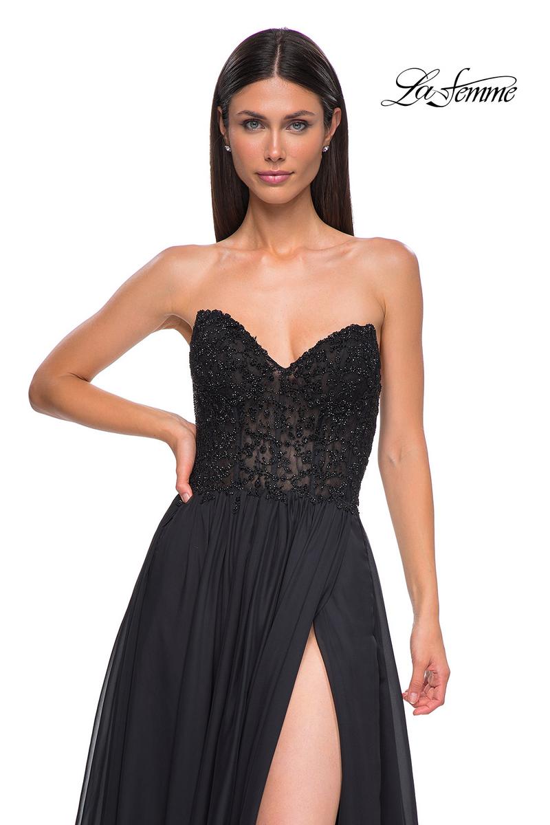 La Femme Dress 32804 - Black