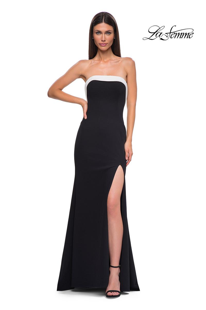 La Femme Dress 32808 - Black