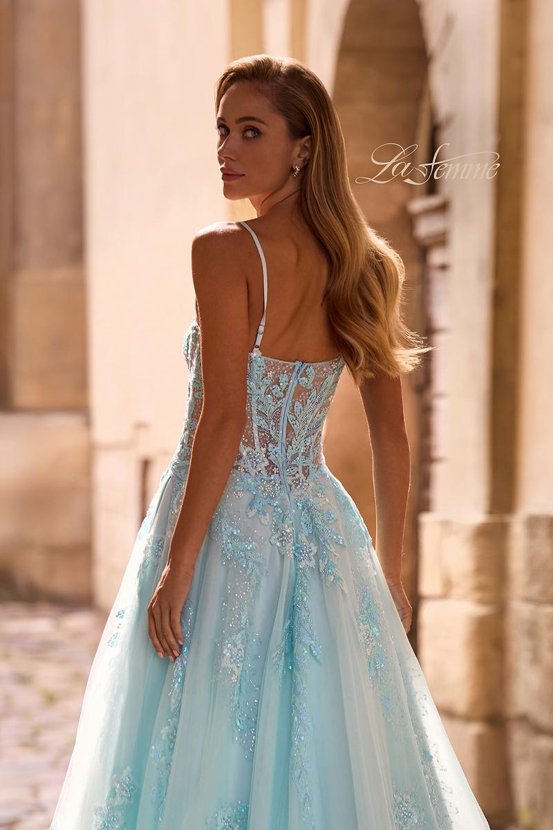 La Femme Dress 32810 - Light Blue
