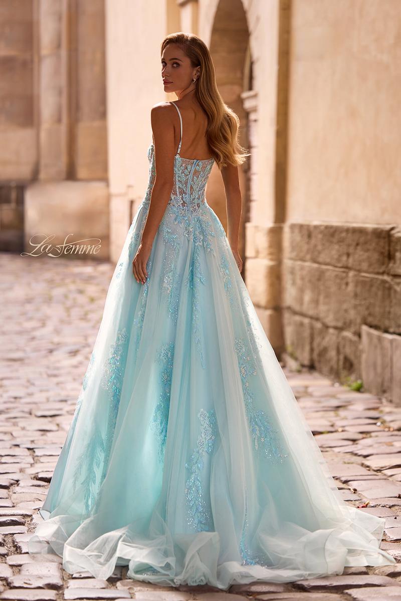 La Femme Dress 32810 - Light Blue