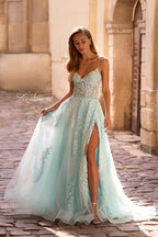 La Femme Dress 32810 - Light Blue
