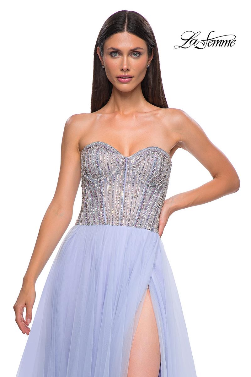 La Femme Dress 32811 - Light Periwinkle