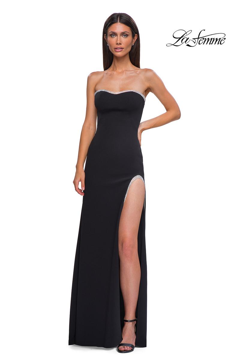 La Femme Dress 32825 - Black