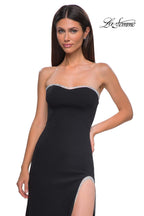La Femme Dress 32825 - Black