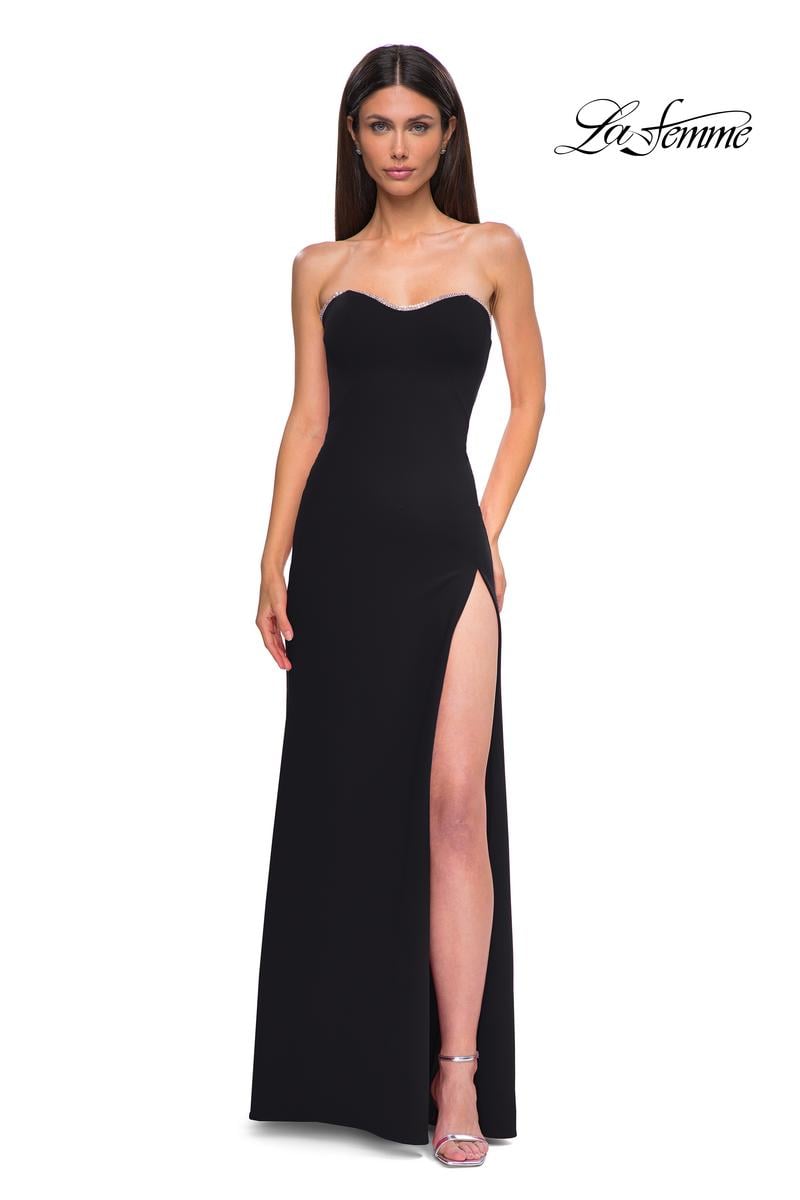 La Femme Dress 32829 - Black