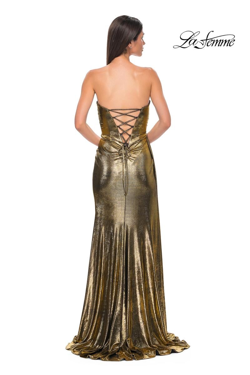 La Femme Dress 32830 - Black Gold