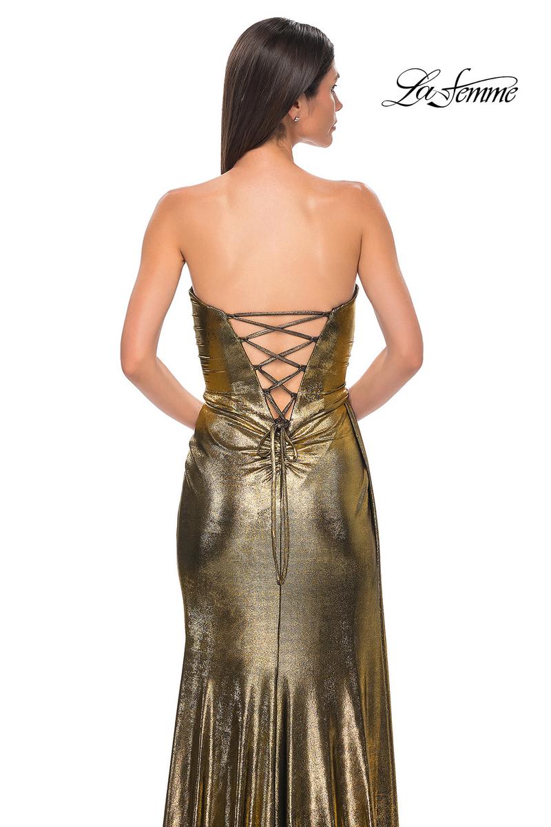 La Femme Dress 32830 - Black Gold