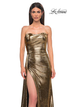 La Femme Dress 32830 - Black Gold